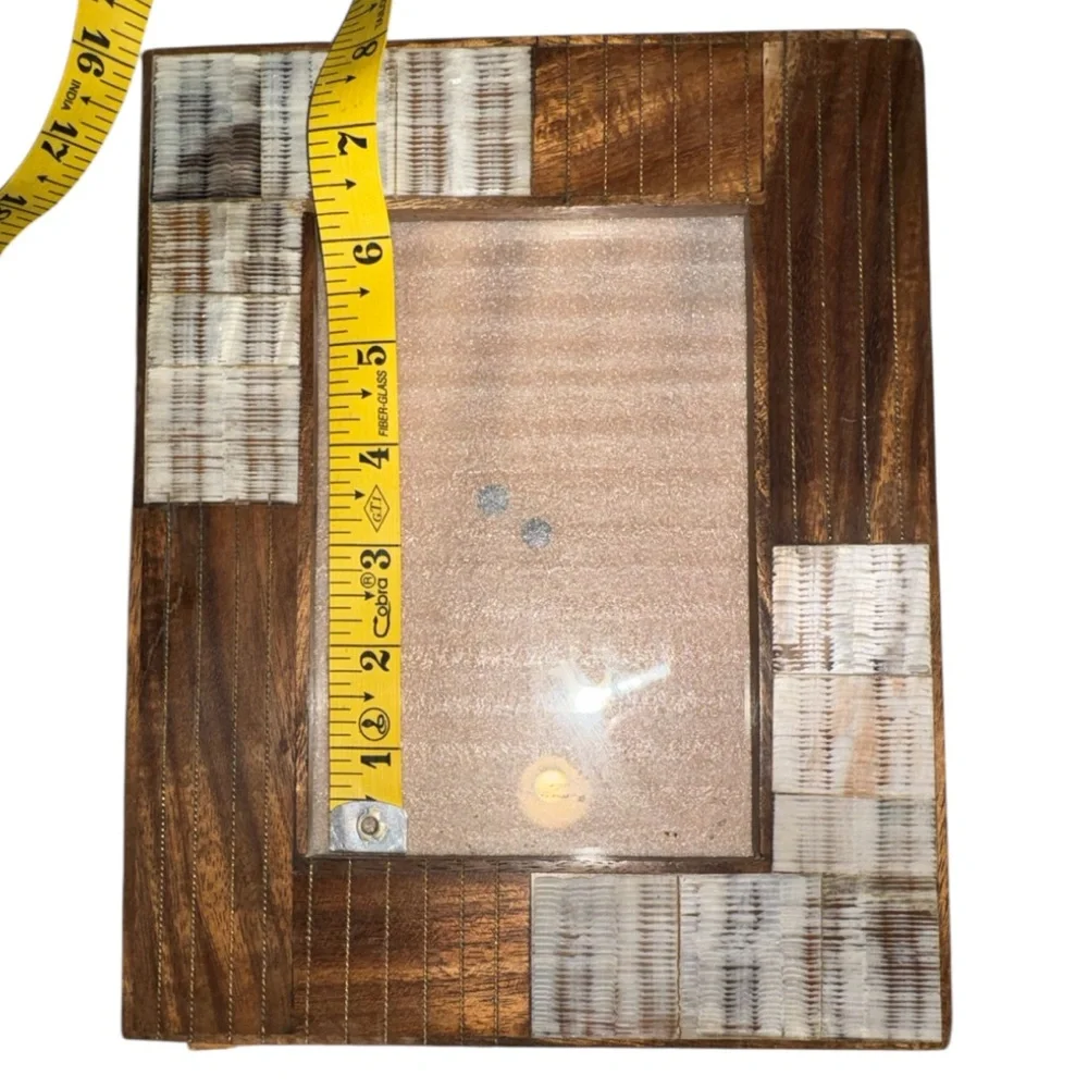 Rustic Brown and Cream Photo Frame